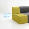 Sleepwell Sofa Cum Bed 3 Seater Queen Bed Resitec Foam Grey 75x60x7 Inch