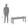 Arlo Solid Wood Dining Bench In Sienna Teak Finish