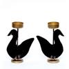 Desert Art Metal Handpainted Duck Tealight Holder Set of 2