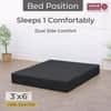 Usha Shriram Folding 1 Seater Single Foam Fold Out Sofa Cum Bed in Dark Grey Colour