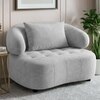 Henry Velvet 1 Seater Sofa Grey Color