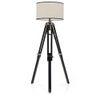 Hubble Tripod Floor Lamp Colour Cotton White Drum Shade