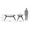 Wesley - Dalla 6 Seater Dining Table Set (Colour- Grey , Finish- Dark Walnut)