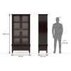Malabar Bookshelf Display Cabinet 55 book Capacity in Mango Mahogany Finish