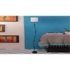 Cloeva Multicolour Fabric Floor Lamp with Black Iron Base