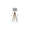 Freeda Natural Linen Shade Floor Lamp