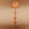 Devansh Shelf Wooden Floor Lamp