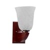 Devansh Solid Wood Electric Wall Light in Brown Colour with White Shade Count of 1 Light