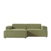 Sophisticated Wood Right Aligned 2-Seater With Upholstery Non Storage Sofas In Green Colour