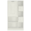 Aura Folding Study Desk cum Large Bookshelf in Ivory Colour