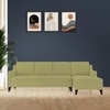 Right Aligned 3 Seater Right Aligned Chaise Lime Green Sofa Cover