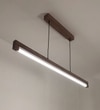 Slimline 48 Baton Brown Solid Wood Single Hanging Light