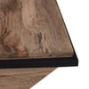 Metalsmith Solid Wood Side Table in Black Powder Finish