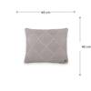 Danube Bright Silver Decorative Cushion Cover 16 x 16 Inches