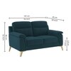 Niwara Velvet 2 Seater  sofa in T Blue color