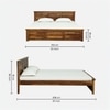 Zvya Solid Wood Queen  Size Upholstered Bed Without Storage (Provincial Teak Finish)