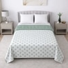 Sofia White & Green Floral Cotton Dohar Double Bed Reversible 350 Tc Size 240 X 220 Cms