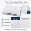 Loom and Needles Micro Fibre Sleeping Pillow Bed Pillow for Sleeping Pack of 2 17x27inch