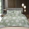 Green Floral 400 TC Cotton Flat Superking Bed Size Bedsheet With 2 Pillow Cover From Threads