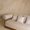 Solace Solid Wood Outdoor Three Seater Sofa in Off White Colour