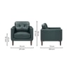 Shlok PU Leather Accent Chair in Grey