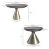 Ava Glass Coffee Table In Brass Finish