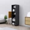 Hexa Engineered Wood Bookshelf Multipurpose Storage Rack in Slate Grey and Giant Wood Colour