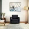 Apollo 1 Seater  Fabric Sofa In Deep blue velvet Colour