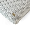 Moss Knit Foil Print Pale Whisper  And Silver Cushion Cover 12X20 Inches