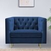 Caraven Fabric Sofa (Navy Blue)