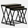 Nugent Sheesham Wood Nest of Tables in Natural Finish by Bohemiana