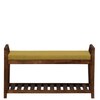 Hagafjell Solid Wood Shoe Rack with Seating in Walnut Brown finish