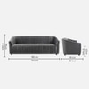 Camro Fabric Sofa (Grey)