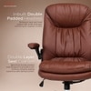 Kepler Brooks Kingsbury Premium Leatherette Office Desk Chair in Tan Colour