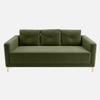 Arab Velvet 3 Seater Sofa Olive Green Color