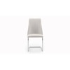 Ingrid Leatherette Dining Chair Set Of 2 In White Colour