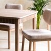 Dune Solid Wood Dining Table in White Colour