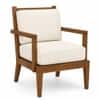 Rene High Back Accent Chair in Teak Finish