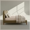 Elaris Curve Comfort Queen Size Bed in velvet With Engineer Wood Frame & Hydraulic Storage