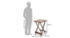 Latt Folding Table-Stool Tall Teak Finish