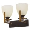 Eliante Modern Wall Lights Mild Steel & Glass Material Antique, Brown & White Finish