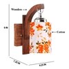 Devansh Solid Wood Electric Wall Light in Brown Colour with Multi Shade Count of 1 Light