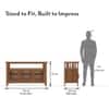 Rhodes 3 Door Solid Wood Sideboard in Amber Walnut Finish