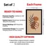 The Castle Decor Boho Abstract Botanical Wall Art Set of 2 Design 10 11x17 Inch