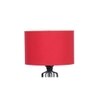 Harmony Red Fabric Floor Lamp with Black Iron Base