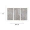 Abstract Neutral Wool Silk Wall Art 3 Panel Set 7 x 5 Feet