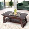 Alison Sheesham Wood Coffee Table In Walnut Finish