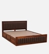 Dijon Sheesham Wood Queen Size Bed in Honey Oak Finish With Box Storage 60x78 inches