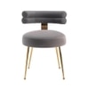 Swizzy Solid Wood Accent Chair in Grey Colour