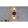 Caleb Amber Thumb Pressed Wall double Glass Sconce